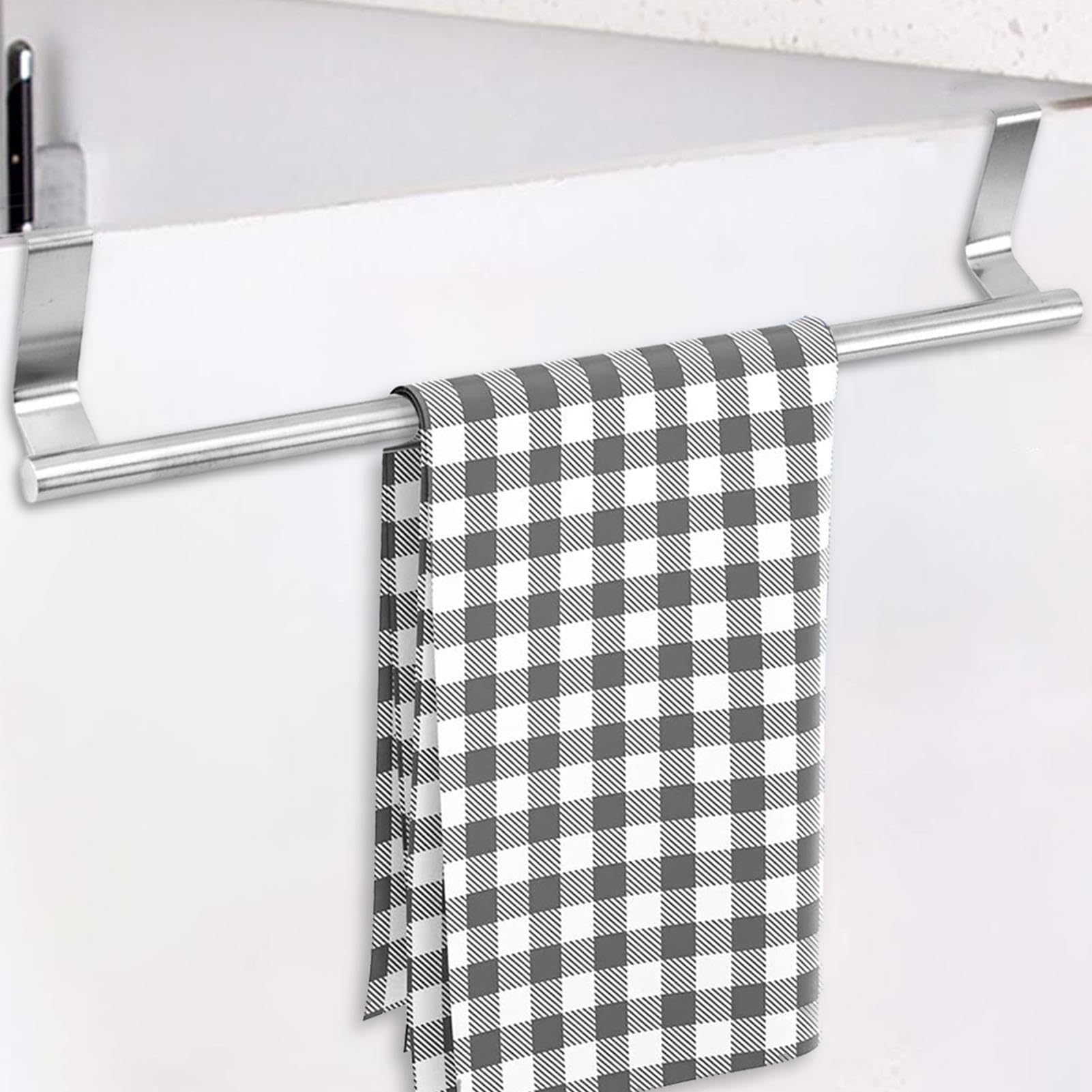 Towel Hanger for Door - Over the Door Hook Rack for Bathroom or Kitchen | Stainless Steel Towel Holder, Space Saving Organizer, Stainless Steel Household Towel Rack, Rustproof No Drilling Towel Hanger