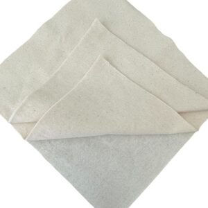 F as in Fabric Light Weight 100% Cotton Muslin Fabric Square Bundles, Unbleached Squares, Precut, Embroidery Squares (Natural, 10"x10" 15 Pieces)