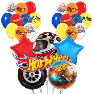 hot car balloons, hot party supplies, hot birthday decorations, cars racer balloons for boys and girls