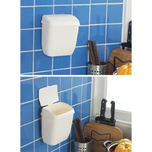 IWOMA Wall Mounted Trash Can with Removable Lid Waste Paper Storage Bedroom Bathroom Office Garbage