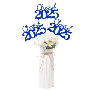 10 pcs graduation class centerpieces blue class of 2025 graduation centerpieces, 2024 graduation centerpieces for tables cake toppers