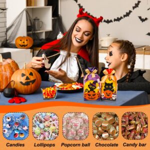 HRX Package 50pcs Halloween Treat Bags, 5.8x9x2.4 inch Drawstring Candy Bags Small Goodie Bags for Trick or Treat