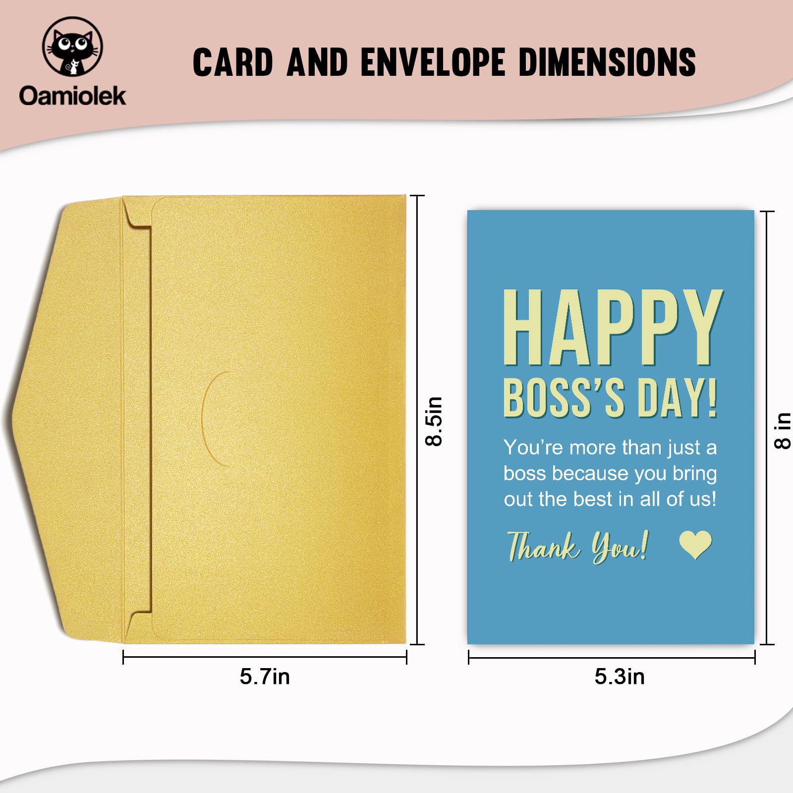 Oamiolek Boss's Day Appreciation Card, Boss Thank You Card, Happy Boss's Day Card for Boss Leader, Bring Out The Best In All Of Us