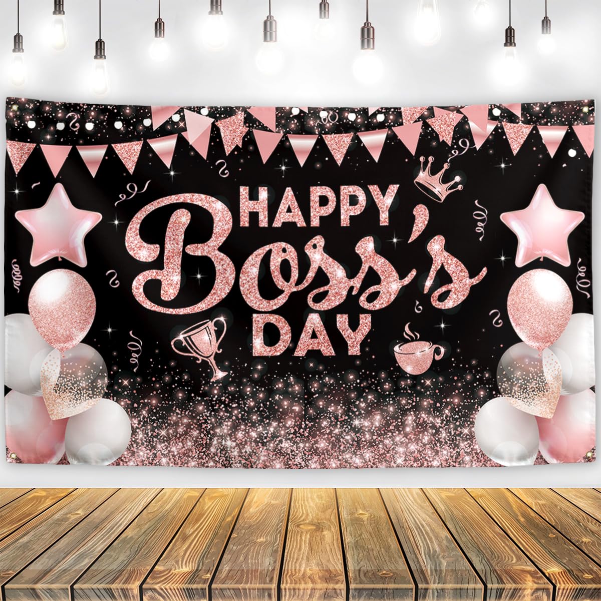 Boss Day Decorations Happy Boss Day Backdrop Boss's Day Banner Boss Lady Decor Happy Boss Day Decoration for Office