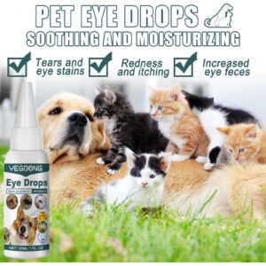 XIROM UN Dog and Cat Eye Wash | Eye Drops for Dogs and Cats to Flush and Soothe Eye Irritations, Dog Tear Stain Cleaner, Reduces Nuisance, Swelling & Dryness (30mL (1)