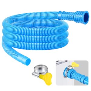 saillong patent pending dehumidifier drain hose, flexible universal drain hose with cuttable rubber adapter and connect clamp, hose replacement for dehumidifiers, air conditioners (6.5 feet)