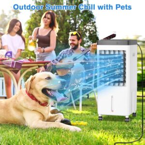 Air Conditioners, 2024 Upgraded Portable Air Conditioner with 3 Gal Water Tank, Air Conditioner Portable for Room with 6 Ice Box, 3-in-1 Super Wind Quiet Swamp Cooler, AC for Room/Bedroom/Garage75