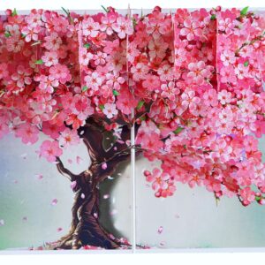 PQ Bees Pop Up Birthdays Card for Women Mom Grandma Wife | 3D Mother’s Day Anniversary Get Well Soon Thank You Valentines Day Card (Size 6x8 In – Cherry Blossom BlueJay Bird).