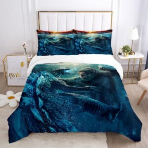 ChliEarime Hecate 3D Monster Bedding Set - Lightweight Microfiber, 3 Piece Set (Queen 90x90 in)