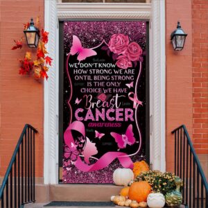 Breast Cancer Decorations Breast Cancer Awareness Door Cover October Pink Ribbon Decor Breast Cancer Decorations for Home Office Party