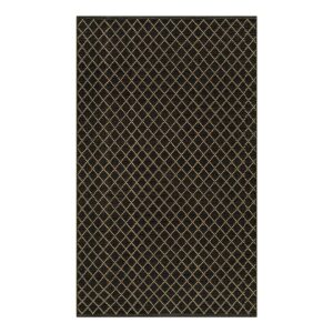 Lahome Checkered Rug, 3x5 Black Area Rug for Bedroom Washable Cotton Office Living Room Rug, Boho Checkerboard Rug Lightweight Black Carpet for Dorm Entry