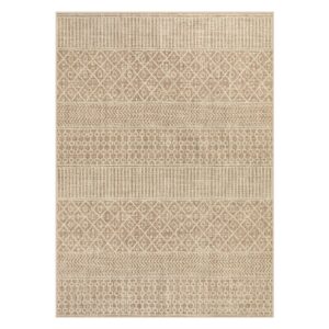 Lahome 5x7 Rugs for Living Room, Boho Natural Machine Washable Rug Bedroom Non-Slip, Ultra-Thin Cotton Linen-Like Moroccan Neutral Area Rugs Tan Indoor Floor Carpet for Dining Room Office