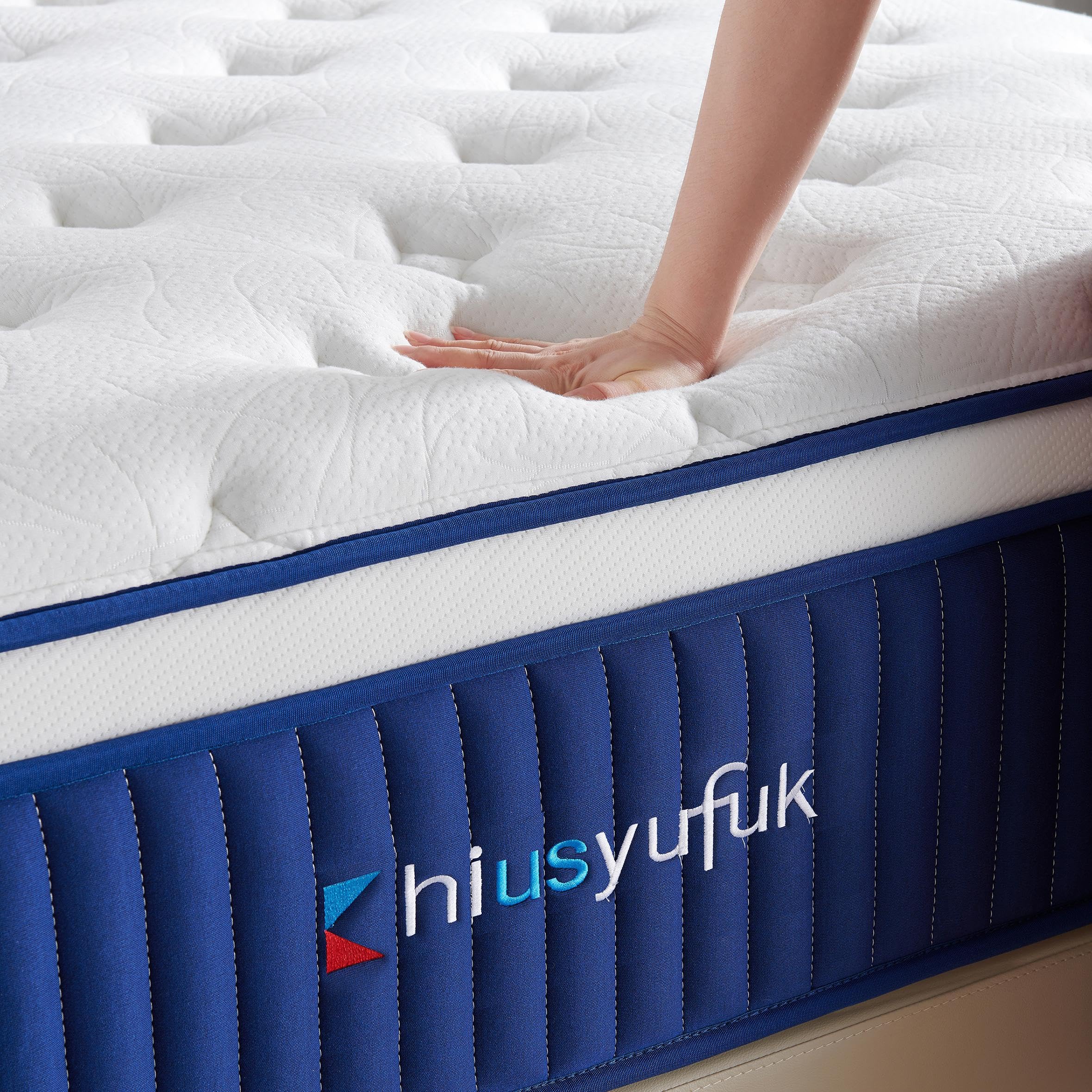 Chiusyufuk Full Mattress,12 Inch Full Size Mattress in a Box,Single Bed Mattress with Memory Foam and Pocket Spring,Ergonomic Design & Pressure Relief,Medium Firm Mattress,54"*75"*12"