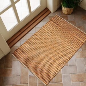 OJIA Indoor Door Mat 2'x3' Small Door Rugs for Entryway Washable Farmhouse Fall Bathroom Rug Kitchen Rug, Cotton Woven Entry Rug Front Door Mats Entrance Rustic Throw Rugs for Doorway Bedroom