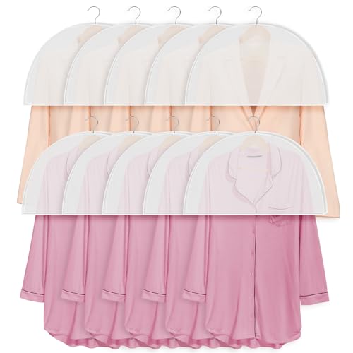 10 Pcs Shoulder Covers 23.2 X 11.6 X 1.9 Inches Breathable Clothes Dust Protectors Suit Shoulder Covers Garment Cover for Hanging T Shirt Jacket Wedding Dress Gown