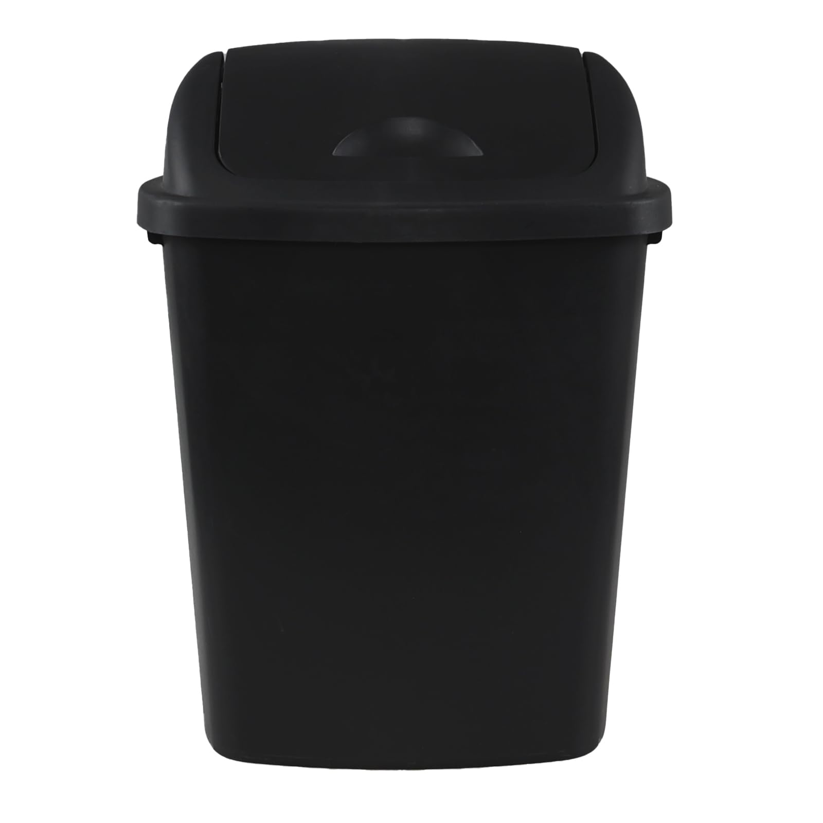 Qqbine 7 Gallon Garbage Can Swing Top, 4 Packs Plastic Trash Can Swing Lid, Swing Garbage Can for Home and Office, Black