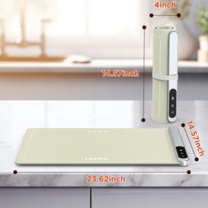 FEPPO Food Warming Mat, Upgrade High-tech Graphene Heating Film, Fast Full Surface Electric Warming Tray with 6 Level Adjustable Temperature and 6 Hours Timer, Roll Up Food Warmers for Parties Buffet