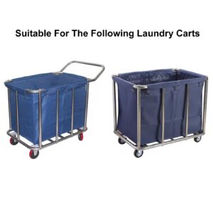 WXXSHGDW Industrial Laundry Cart Replacement Bag, Removable Waterproof Liner Bag, Waterproof High Capacity Thickened Commercial Cloth Cleaning Cart Bag, for Rolling Laundry Basket, Laundry Cart(Blue)