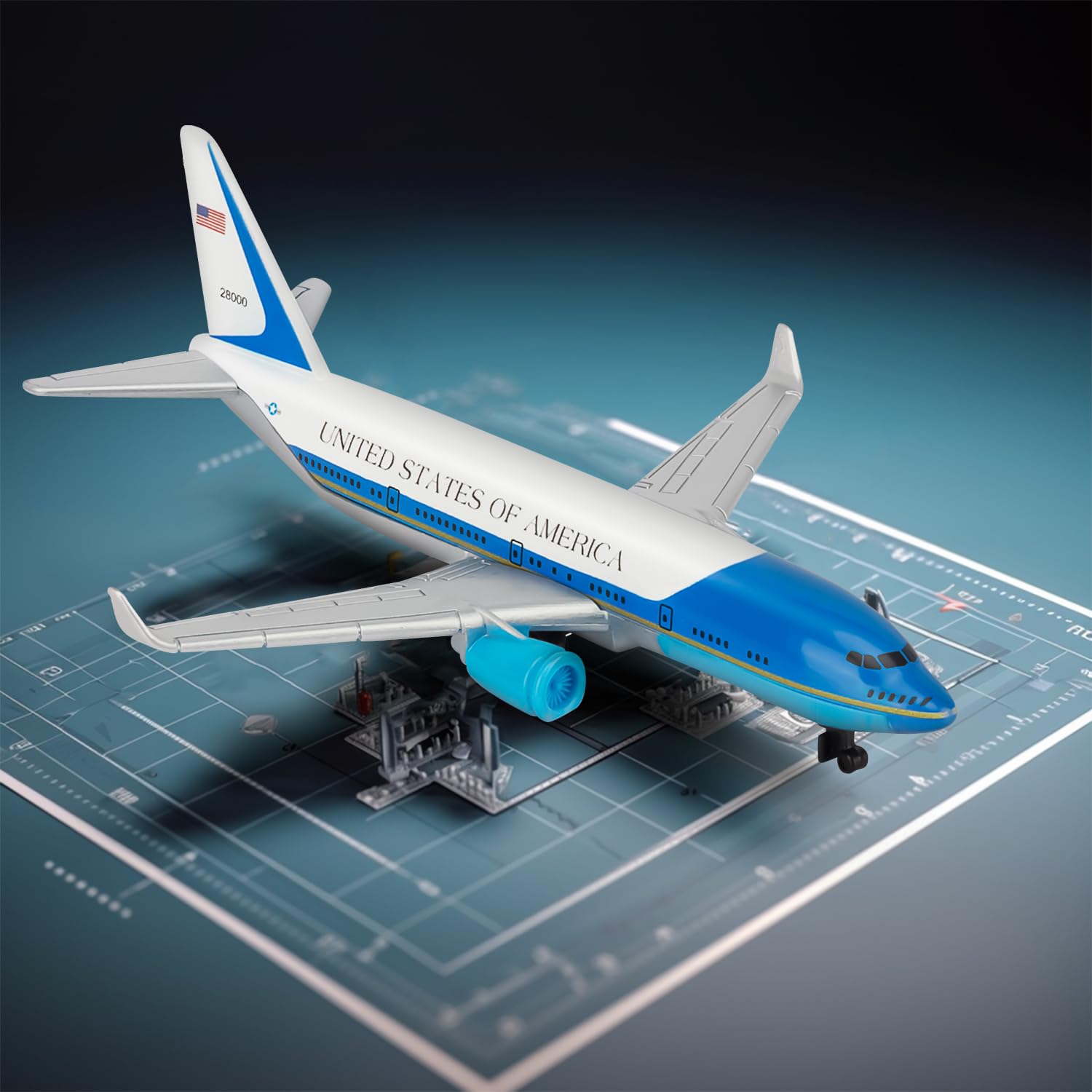 Sky Trek Model Airplanes Airforceone Airplane Airlines Plane Aircraft Model for Display Collection