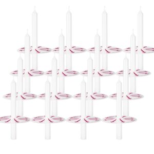 100 pcs odorless Taper Candles, White, Handheld with drip Protection, 5 inches, Church Prayer Candles, Sabbath Candles, Religious Candles……