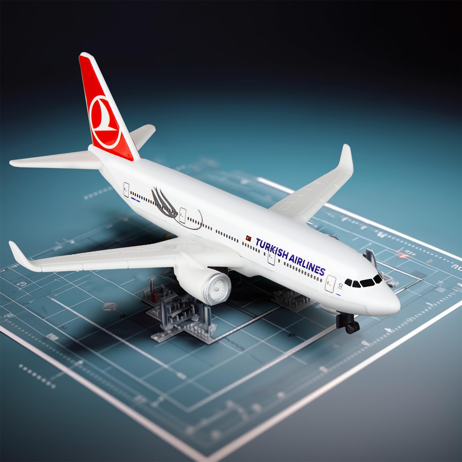 Sky Trek Model Airplanes Turkish Airplane Airlines Plane Aircraft Model for Display Collection