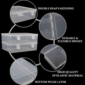 Nsmykhg Bead Organizer Box, 60Pcs Clear Plastic Bead Storage Containers, 2 Large Craft Storage Boxes with Hinged Lid, Mini Storage Box for Jewelry Making, Crafts, Screws, Small Parts, DIY Projects