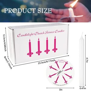 100 pcs odorless Taper Candles, White, Handheld with drip Protection, 5 inches, Church Prayer Candles, Sabbath Candles, Religious Candles……