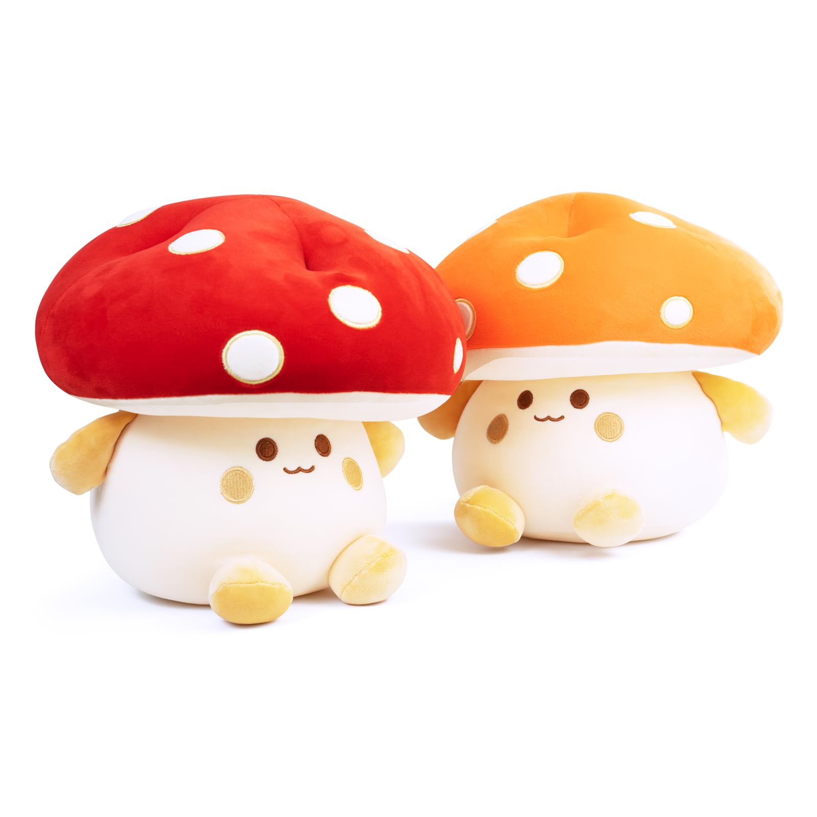 Nuokin Mushroom Plush Toys 12 inch Cute Stuffed Mushroom Pillow Stuffed Toy Birthday Present Home Decor Halloween for Kids