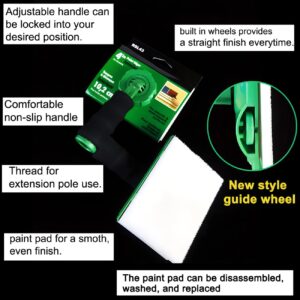 BANCOO Paint Edge Trimmer Plus Two Replace Pads | Corner Walls & Ceilings Pad Painter | Edge Painting Tool with Pad Refills | Paint Edger for Wall Painting | Paint Pad Applicator（Green）