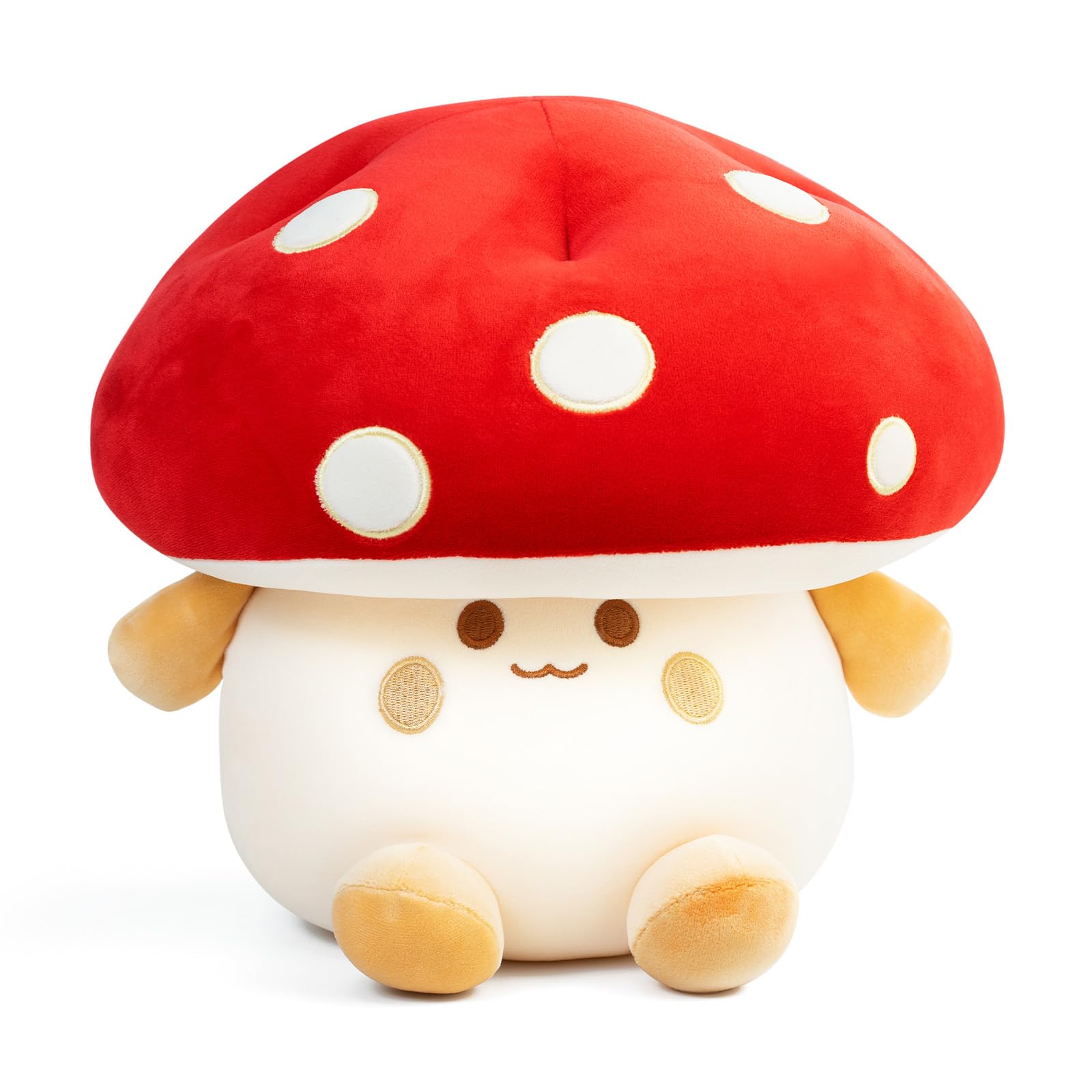 Nuokin Mushroom Plush Toys 12 inch Cute Stuffed Mushroom Pillow Stuffed Toy Birthday Present Home Decor Halloween for Kids