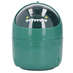 Jauarta Desktop Trash Can Baby Dinosaur Large Mouth Detachable Design Nonslip Bottom Plastic Mini Trash Can (Green Baby Dinosaur)