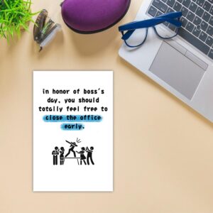 xiangqiankan Funny Boss's Day Card Gifts for Boss, Happy Boss's Day Card Gifts for Men Women, Thank You Boss Card Gifts, Hilarious Birthday Card Gifts for Boss Bash boss.