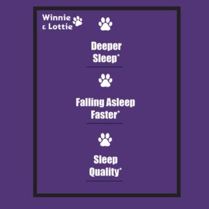 Winnie & Lottie Natural Dog Sleep Aid | Sleep Aid for Dogs | Dog Melatonin | Promotes Deep, Restful Sleep in Dogs | Melatonin for Dogs | Dog Anxiety Relief | Calming for Dogs | Dog Calming | 1 fl oz