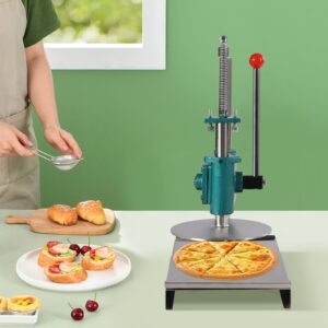 9.5" Manual Pizza Dough Press Machine, Household Pizza Pastry, Commercial Chapati Sheet Pizza Crust Press Plate w/ 0.2" Thick Disc, Height Adjustable Pizza Forming Machine (24cm/9.5in)