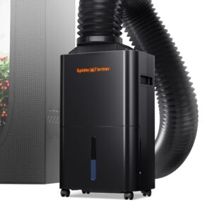 spider farmer dehumidifier with drain hose and pump 2000 sq.ft deshumidificador smart humidity control & display, air duct, 24h timer powerful moisture removal for basement home and grow tent (update)