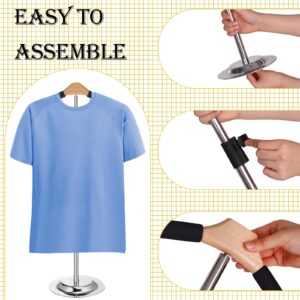 Youdaju 3 Pack Adjustable T-Shirt Display Stand,20-28" Height Shirt Display Shoulder Stand Shirt Rack Steaming Clothes Holder Sturdy Clothing Rack for Retail Vendor T Shirt Display Stand for Shops