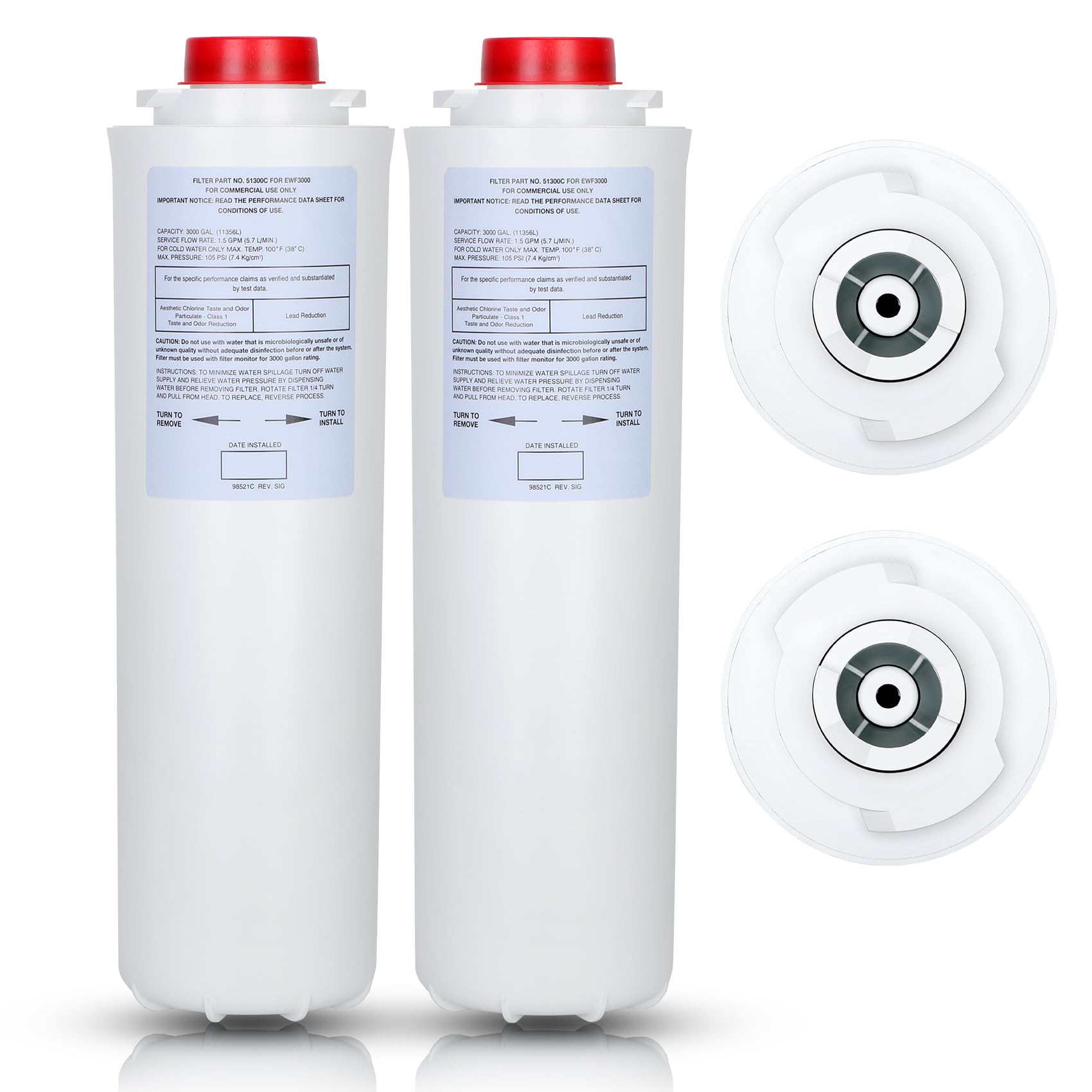 51300C,Replacement Filters (2-pack) for 51300C, (12 inch Chipless) Longer Service Life