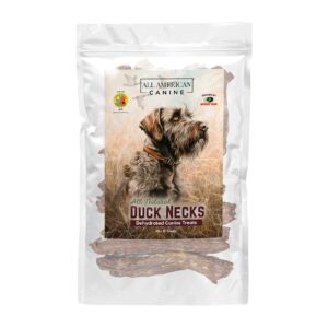 all american canine duck necks natural single ingredient chewy digestible low-fat dehydrated dog treats for training, rewarding, teeth cleaning - 12 treats