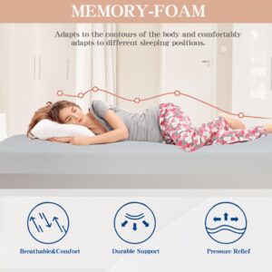 Capacmkseh 12 inch King Size Mattress, Memory Foam Mattress for Pressure Relief, Medium Firm Mattress Zoned Pressure Relief Pad Mattresses, Bed in a Box, CertiPUR-US Certified Fiberglass Free