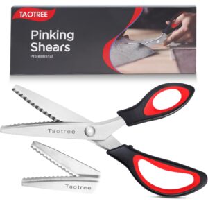 pinking shears for fabric cutting, taotree zig zag craft scissors decorative edge, fabric scissors, sewing scissors, scrapbook supplies, crafting scrapbooking scissors, arts crafts, sewing supplies