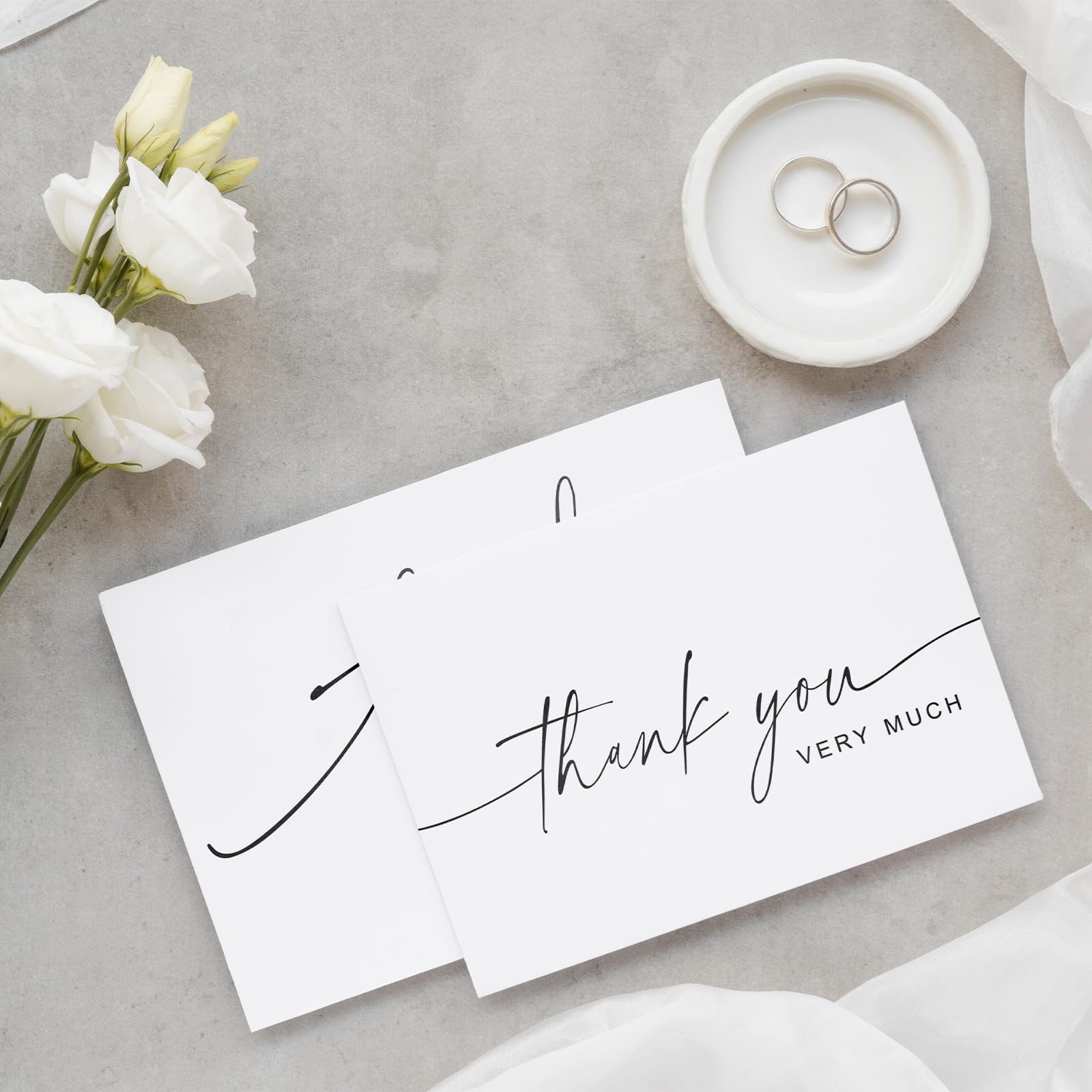 100 PACK Thank You Cards Bulk with Kraft Envelopes and Matching Stickers, 4x6 Inch Blank Greeting Cards Suitable for Small Business, Baby Shower Wedding, Graduation, Bridal Shower, Funeral, Engagement