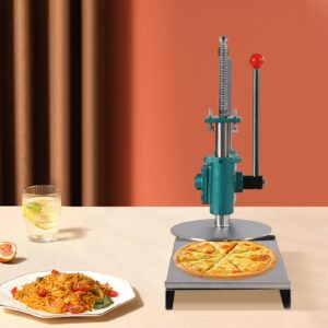 9.5" Manual Pizza Dough Press Machine, Household Pizza Pastry, Commercial Chapati Sheet Pizza Crust Press Plate w/ 0.2" Thick Disc, Height Adjustable Pizza Forming Machine (24cm/9.5in)