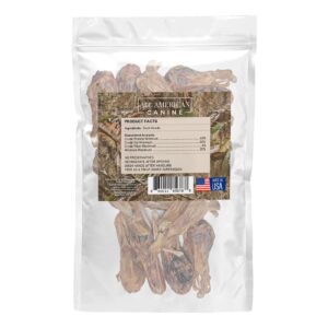 All American Canine Duck Heads Natural Single Ingredient Chewy Digestible Low-Fat Dehydrated Dog Treats for Training, Rewarding, Teeth Cleaning - 10 Treats