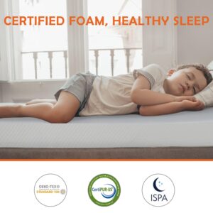 Capacmkseh 6 inch Twin XL Size Mattress, Memory Foam Mattress for Pressure Relief, Medium Firm Mattress Zoned Pressure Relief Pad Mattresses, Bed in a Box, CertiPUR-US Certified Fiberglass Free