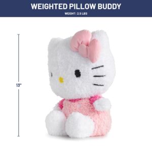 Weighted Hello Kitty Fuzzy Plush Pillow Buddy - 2.5 lbs Super Soft Stuffed Pillow, 13 inches