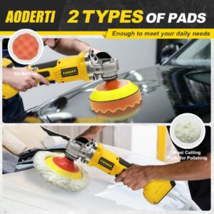 Cordless Buffer Polisher Compatible with DEWALT 20V Max Battery, 5000-10000RPM Variable Speed Brushless Motor Car Buffer, Rotary Polisher for Boat and Wood, Car Polishing and Waxing (Tool Only)