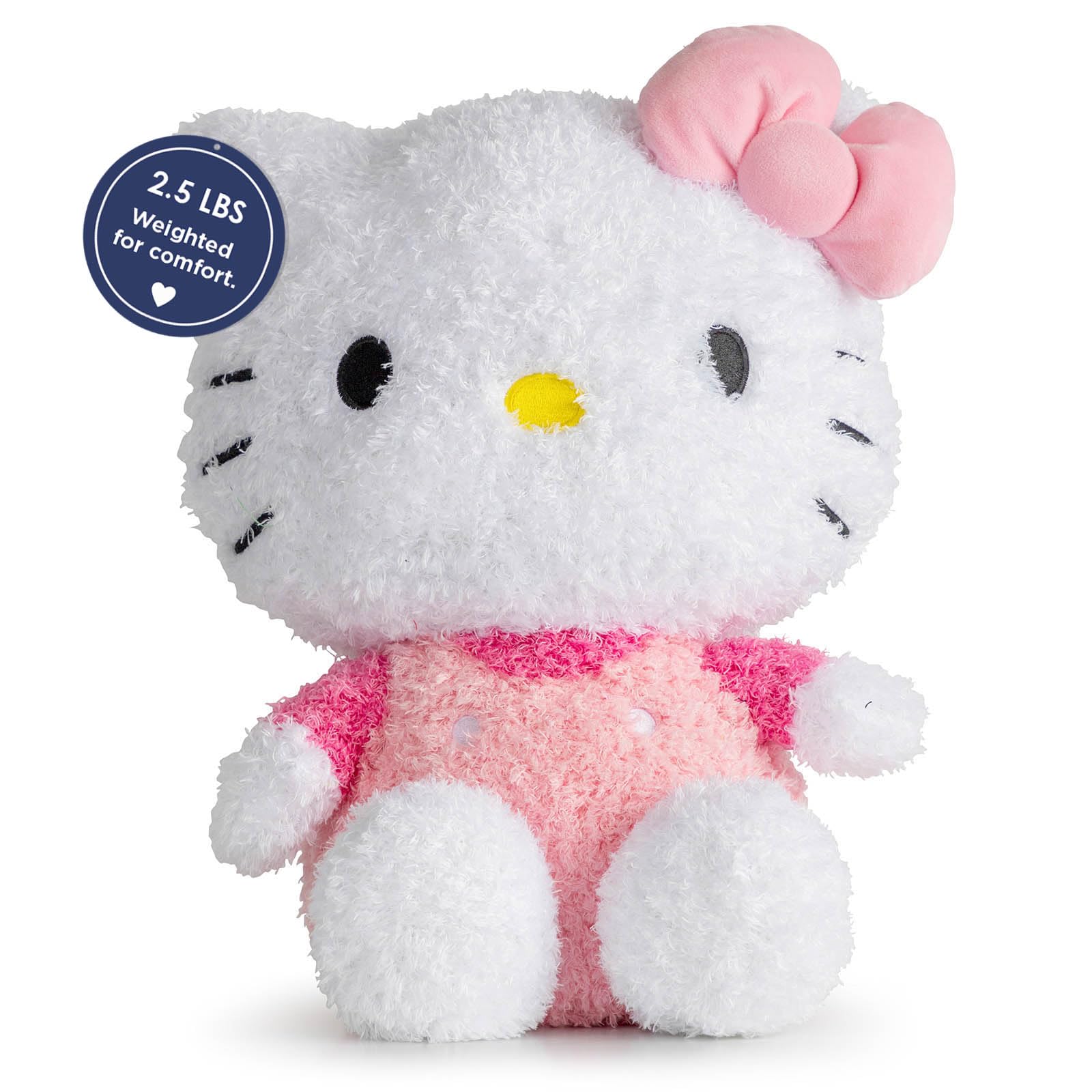 Weighted Hello Kitty Fuzzy Plush Pillow Buddy - 2.5 lbs Super Soft Stuffed Pillow, 13 inches