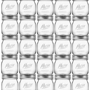 Esrentle 16 Pack 8 oz Mason Jars with Regular Airtight Lids - Glass Canning Jars 8 oz, Mini Mason Jars for Jam, Jelly, Honey, Overnight Oats, Party Favors, Shower Favor, Separable Lids