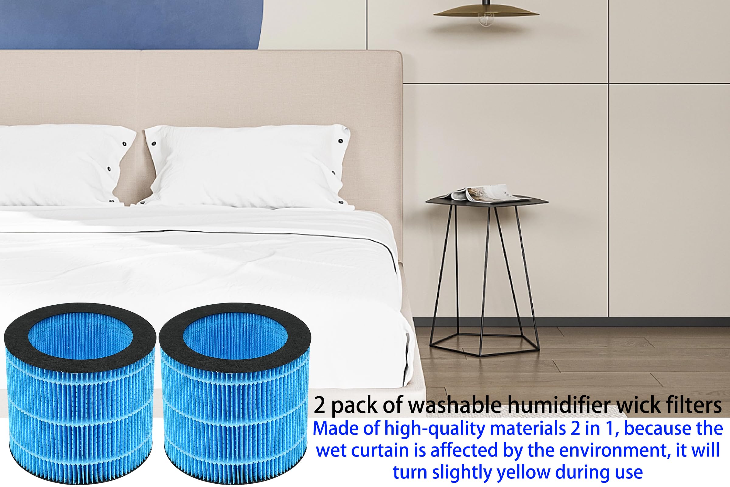 HOMFILBIT MIRO PRO Humidifier Wicking Filters for Afloia MIRO PRO, Kilo PRO Air Purifier Humidifier 2 in 1, 2 Pack