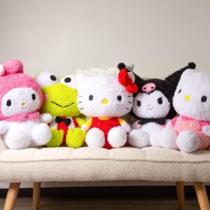 Weighted Hello Kitty Fuzzy Plush Pillow Buddy - 2.5 lbs Super Soft Stuffed Pillow, 13 inches